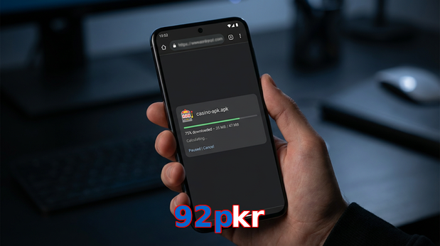 Main screen of 92Pkr apk page for PK players